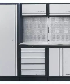 Système De Rangement Modulaire KRAFTWERK Mobilio - 3 éléments - Plan De Travail Inox - 3964AIX