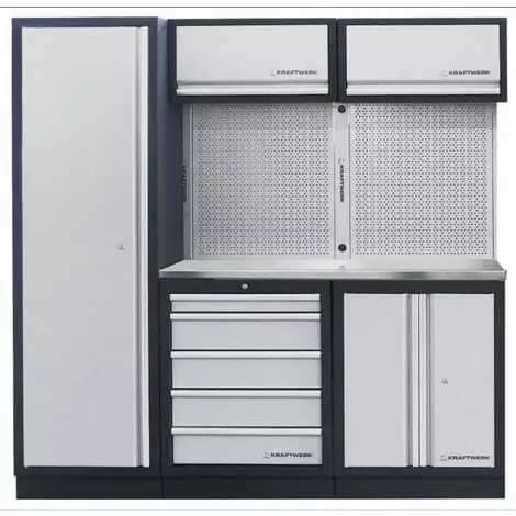 Système De Rangement Modulaire KRAFTWERK Mobilio - 3 éléments - Plan De Travail Inox - 3964AIX 3 Système De Rangement Modulaire KRAFTWERK Mobilio - 3 éléments - Plan De Travail Inox - 3964AIX