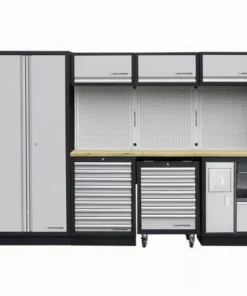 Système De Rangement Modulaire KRAFTWERK Mobilio - 4 éléments - Plan De Travail Multiplex - 3964D