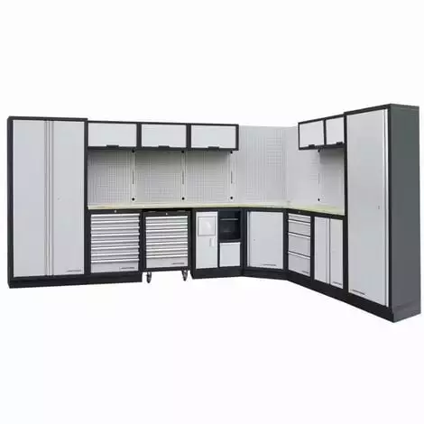 Système De Rangement Modulaire KRAFTWERK Mobilio - 8 éléments - Plan De Travail Multiplex - 3964E 3 Système De Rangement Modulaire KRAFTWERK Mobilio - 8 éléments - Plan De Travail Multiplex - 3964E