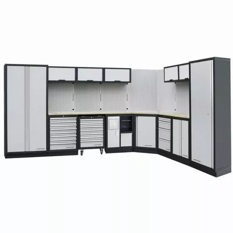 Système De Rangement Modulaire KRAFTWERK Mobilio - 8 éléments - Plan De Travail Inox - 3964EIX 3 Système De Rangement Modulaire KRAFTWERK Mobilio - 8 éléments - Plan De Travail Inox - 3964EIX