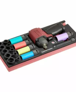 Coquille De Clés à Choc Pneumatique 744 Nm EVA3 KRAFTWERK 18 Pièces - 4903-34