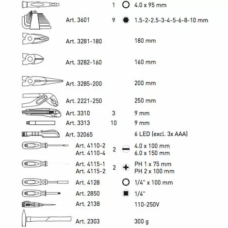 Coffret D'outils Pro-Line 1/4 KRAFTWERK 123 Pièces - 3944 4 Coffret D'outils Pro-Line 1/4 KRAFTWERK 123 Pièces - 3944 – Image 2