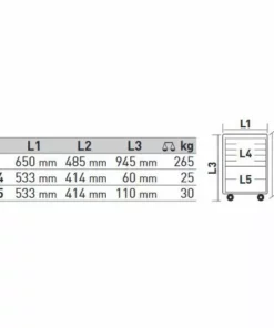 Servante D'atelier Hightech Pro-Line 8 Tiroirs P308 EVA KRAFTWERK 280 Pièces - 102.320.515 -KRAFTWERK Soldes 23353215 3