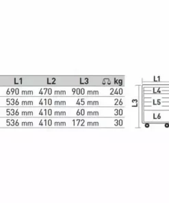 Servante D'atelier Pro-Line 2907NG EVA KRAFTWERK 280 Pièces - 102.230.515 7 Servante D'atelier Pro-Line 2907NG EVA KRAFTWERK 280 Pièces - 102.230.515 -KRAFTWERK Soldes 23353216 3