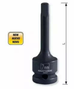 KRAFTWERK 386009 - Douille à Impact Hexagonal 9mm In Ert 1/2 Pouce