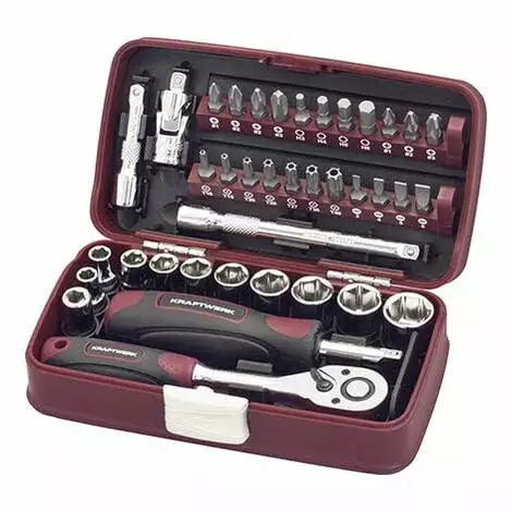 Coffret De Douilles 1/4 38 Pièces KRAFTWERK - 99073 3 Coffret De Douilles 1/4 38 Pièces KRAFTWERK - 99073