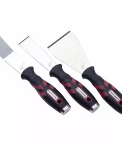 KRAFTWERK Lot De 3 Couteaux à Frapper Lame Inox Et Talon Inox Largeur 32 32 75 Mm